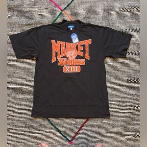 Market Studios Black and Orange Tiger Graphic T-Shirt